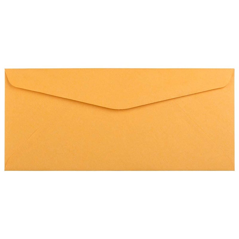 JAM PAPER #10 Business Commercial Envelopes - 4 1/8 x 9 1/2 - Brown Kraft Manila - 50/Pack - Image 1